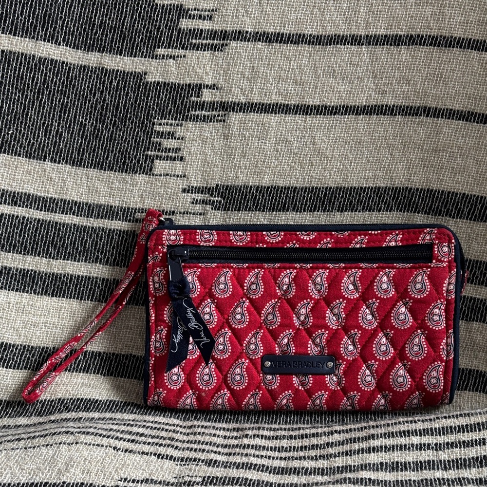 Vera Bradley - Retired Pattern Red Bandana Paisley Wristlet Wallet